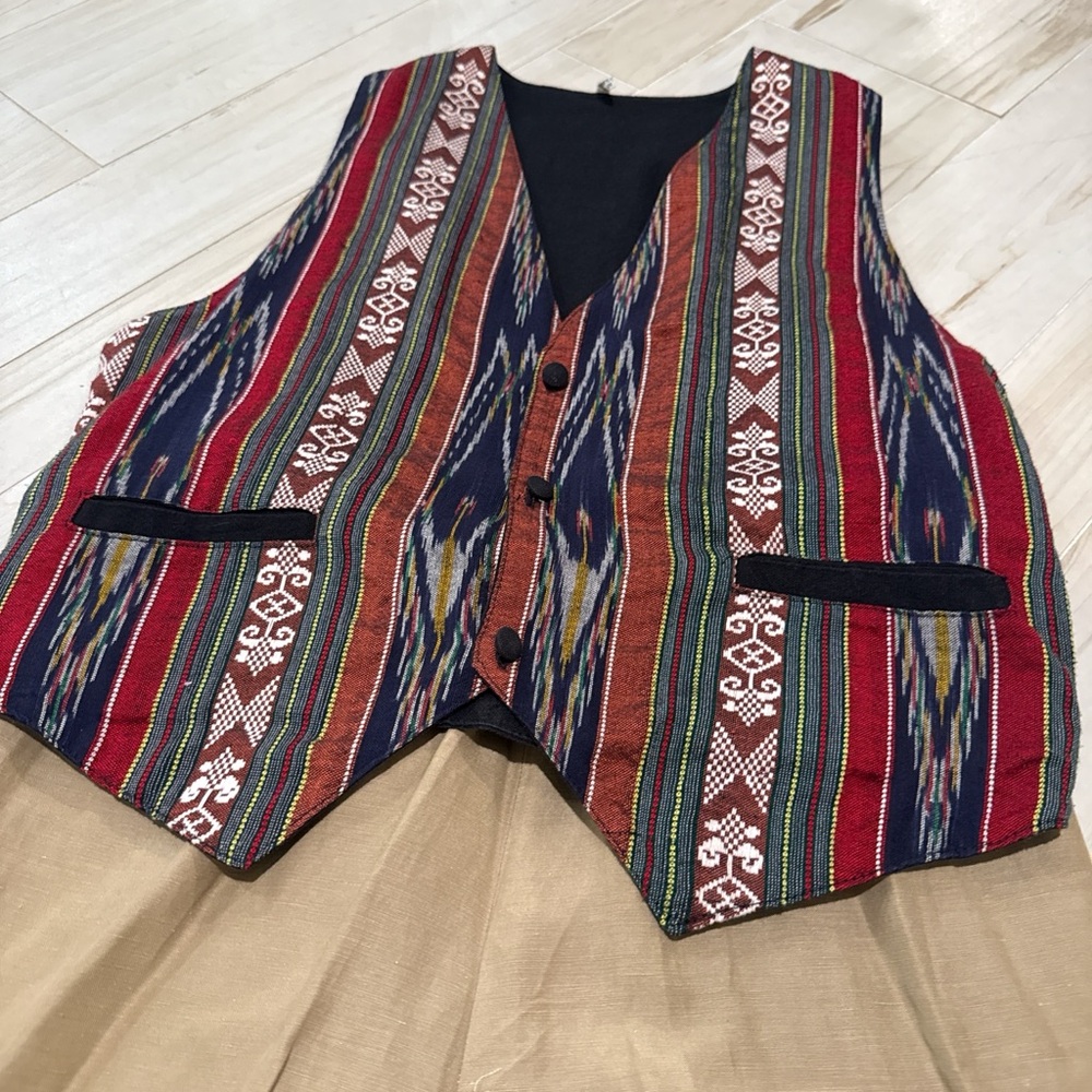 Vintage 90s Cotton Vest • Size L • Minimal Layering Piece • FREE SHIPPING - Picture 4 of 6